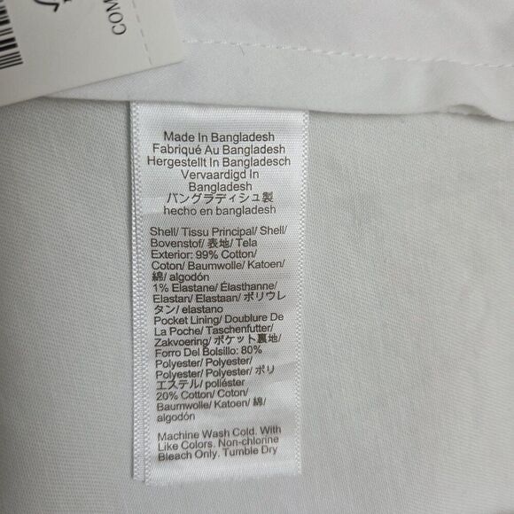 NWT J Crew 9" Flex Chino Short White Style H5020 Men's 38 - Picture 6 of 9